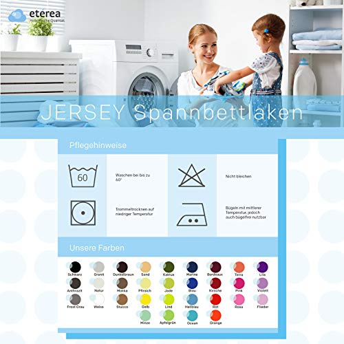 etérea Jersey Topper Spannbettlaken 180x200 bis 200x200 cm Boxspringbett - Superweiches Spannbetttuch aus 100% Baumwolle, Topper Bettlaken bis 10 cm Topperhöhe, Flieder