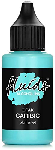 Fluids Alcohol Ink OPAK CARIBIC, Tinta al alcohol pigmentada, opaca sobre soportes claros y oscuros
