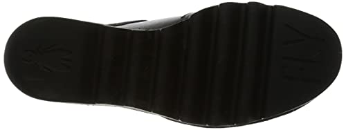 Fly London Bino347fly, Zapatillas Mujer, Negro y Verde, 38 EU