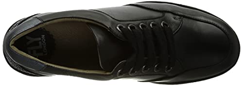 Fly London Bino347fly, Zapatillas Mujer, Negro y Verde, 38 EU