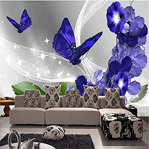 Fondos de pantalla personalizados Moderno Simple Sueño Púrpura Excéntrico Flor TV Fondo Pared Sala de estar decorat papel pintado pared dormitorio de estar sala de estar fondo No tejido-430cm×300cm
