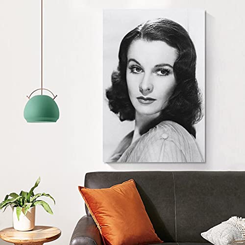 FSJD Póster de la actriz británica Vivien Leigh Hollywood Celebrity Poster Pintura decorativa Lienzo Arte de la pared Carteles de la sala de estar Pintura del dormitorio 50 x 75 cm