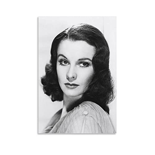 FSJD Póster de la actriz británica Vivien Leigh Hollywood Celebrity Poster Pintura decorativa Lienzo Arte de la pared Carteles de la sala de estar Pintura del dormitorio 50 x 75 cm