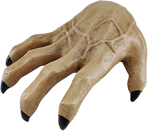 Garra de mano de demonio de Halloween, estatuas para colgar en la pared de mano de bruja de Halloween, garra de demonio de terror retro de resina, decoración de Halloween de mano fantasma divertida