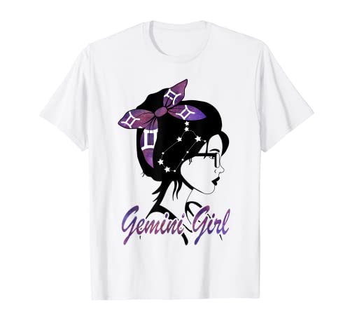 Géminis Chica Cumpleaños Géminis Mujer Signo del zodiaco Camiseta