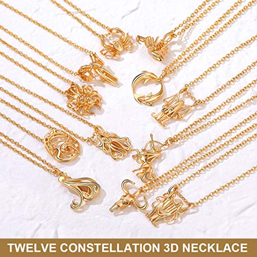 GoldChic Colgante de Aries de Oro banado Mujer Collar Hombre