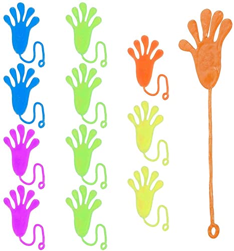 GOLDGE 12 PCS Manos Pegajosas Regalo, Manos Pegajosas Juguete, Juguete de Mano Pegajoso, Sticky Manos, Pegajosa Limo Regalo Niños