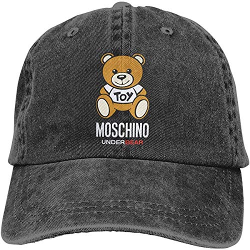 Hdadwy Gorra Vaquera Unisex Moschino Casquette Trend Denim Negro Negro