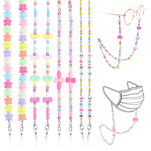 Hifot 4 Piezas Cordones para Gafas Niña, Colores Cordón Gafas Cadenas para Mascarillas, Correa Gafas Retenedor Cadenas Gafas para Mujeres Nino