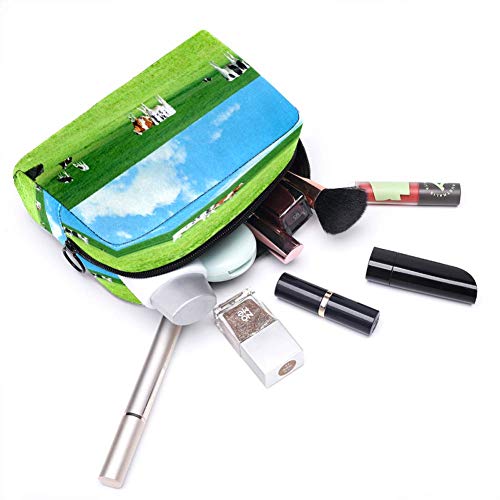 Holstein Cows In A Exuberante Pasture Cosméticos Bolsa de Maquillaje Bolsa Organizador para Viajes Portátil Neceser Bolsa de Neceser para Niñas y Mujeres