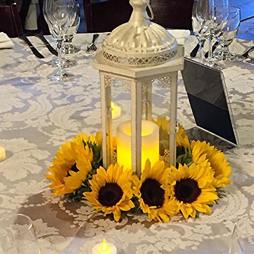 HUAESIN 24pcs Girasoles Artificiales Grandes Decoración, Cabeza de Flores Artificiales Tela 9cm Girasoles Decoracion Amarillas sin Tallo para Boda Bricolaje Cumpleaños Ropa Bautizo