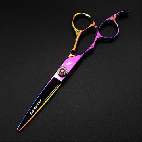 HYYK Tijeras Profesionales de Corte de Cabello para Zurdos de 6.0 Pulgadas - Tijeras de Adelgazamiento de peluquería Juego de Lujo Salón 440C de Acero Inoxidable para Mujeres y Hombres Kit de Pel