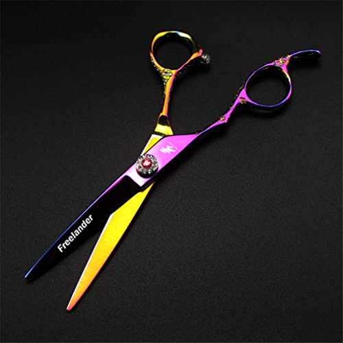 HYYK Tijeras Profesionales de Corte de Cabello para Zurdos de 6.0 Pulgadas - Tijeras de Adelgazamiento de peluquería Juego de Lujo Salón 440C de Acero Inoxidable para Mujeres y Hombres Kit de Pel