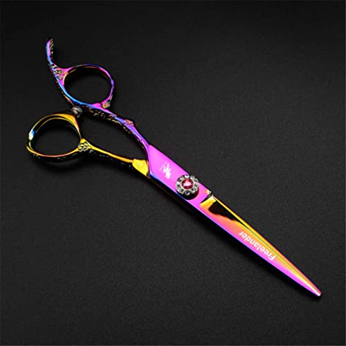 HYYK Tijeras Profesionales de Corte de Cabello para Zurdos de 6.0 Pulgadas - Tijeras de Adelgazamiento de peluquería Juego de Lujo Salón 440C de Acero Inoxidable para Mujeres y Hombres Kit de Pel