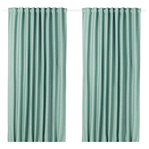 Ikea Vilborg 804.234.87 - Cortinas (1 par, 2 Unidades), Color Verde
