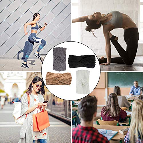 JAHEMU Diadema Invierno Mujer Cintas de Lana para el Pelo Banda de Pelo Maquillaje Bandas para el Cabello para Yoga Cintas Deporte Mujer Fitness Lavar Tu Cara