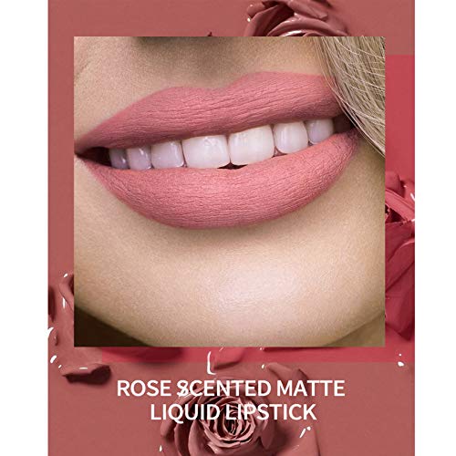 Juego de brillo de labios aterciopelado, lápiz labial líquido de 6 colores mate, regalo de brillo de labios impermeable de larga duración (A)