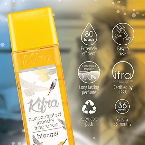 KIFRA BIANGEL Perfume de Lavandería Concentrado 200ml 80 Ciclos de Lavado