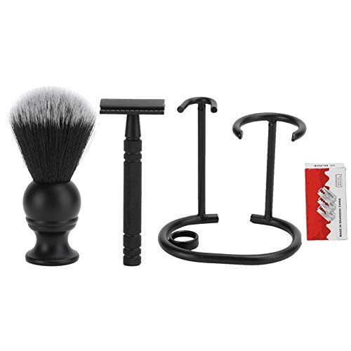 Kit de afeitado de lujo, brocha de afeitar, maquinilla de afeitar, maquinilla de afeitar, juego de afeitado para hombres, ideal para cuidar bigotes, afeitado tradicional, peluquería, hogar