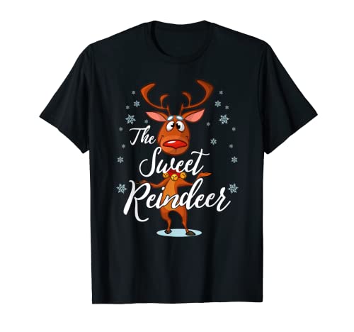 La familia de renos dulce a juego de Navidad Camiseta