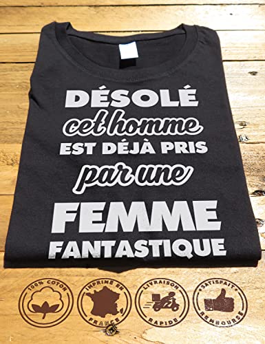 L'abricot blanc - Camiseta - Cuello Redondo - Manga Corta - para Hombre Negro X-Large