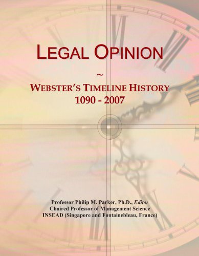 Legal Opinion: Webster's Timeline History, 1090 - 2007