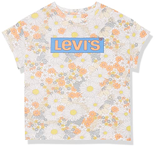 Levi's kids Lvg SS Drop Shoulder tee Tnica, Blanco, 8 años Niñas