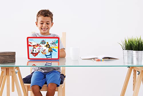 LEXIBOOK- Paw Patrol - Ordenador portátil Educativo y bilingüe francés/inglés - Juguete para niños con 124 Actividades para Aprender, Juegos y música con Chase y Marshal - Azul/Rojo (JC598PAi3)