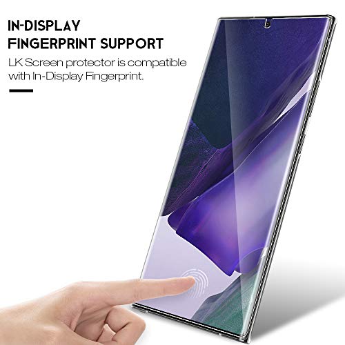 LK Compatible con Samsung Galaxy Note 20 Ultra Protector de Pantalla,2 Pack Protector Pantalla y 2 Pack Protector de Lente de cámara, Película Protectora de TPU,Doble protección