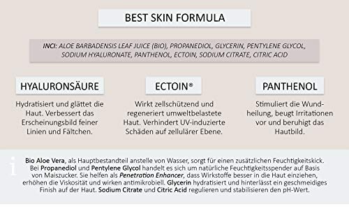LOPURA Hydra Serum con complejo anti-estrés urbano - cuidado facial de alta dosis con ácido hialurónico, ectoína y pantenol - cosméticos naturales de baja irritación producidos en Alemania (1x 30 ml)