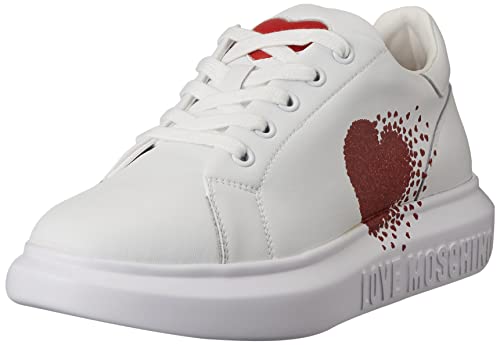 Love Moschino Nuova pre-Collezione Primavera Estate 2022, Zapatillas Deportivas Mujer, Bianco, 35 EU