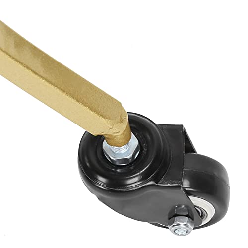 lyrlody Carrito de Servicio, Carrito de Servicio, Marcos Dorados Brillantes, 2 Estantes Espaciosos para Cocina, Dormitorio, Club de Belleza, Sala de Estar