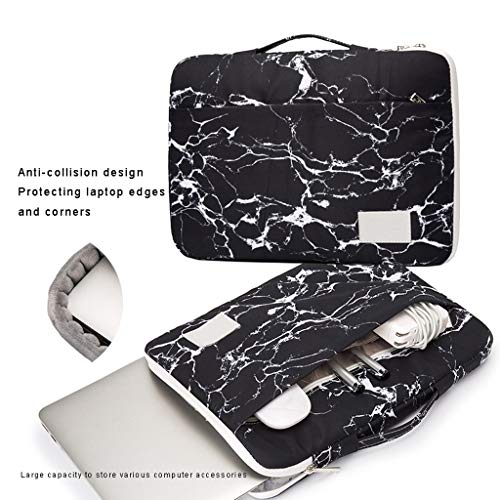 Maletín para Portátil Bolsa portátil Adecuado for 12 a 15,6 pulgadas portátil bolso impermeable lienzo de tinta estampado de flores bolsa de almacenamiento portátil con asas y de alta Resilient EVA ch