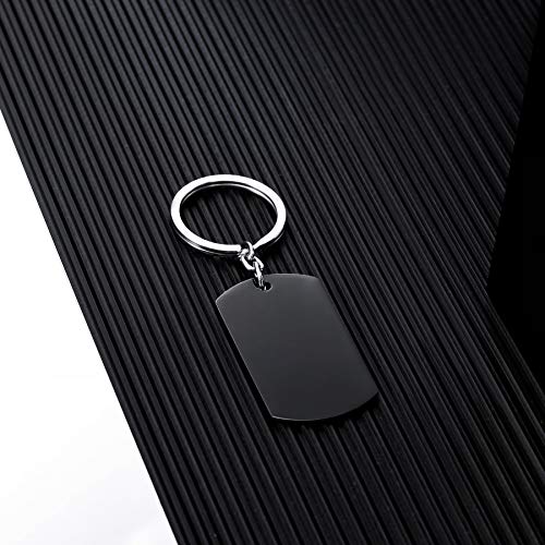 MeMeDIY Llavero Personalizado con Etiqueta de Perro Grabado Personalizado Nombres/Fecha/Texto/Color Foto Acero Inoxidable de Tungsteno para Hombres Mujeres Pareja Mejor