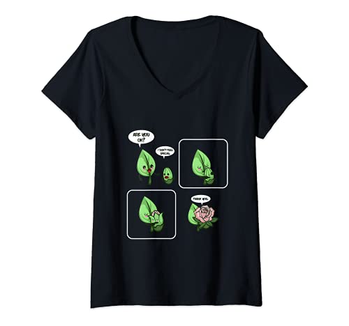 Mujer Flor especial amigo impresionante Camiseta Cuello V