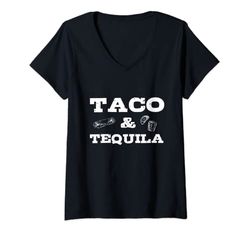 Mujer Taco & Tequila - Fiesta de vacaciones en España Camiseta Cuello V