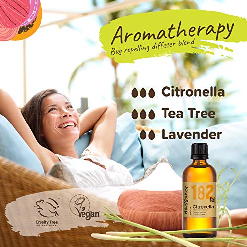 Naissance Aceite Esencial de Citronela n.º 182-100ml - 100% puro, vegano y no OGM