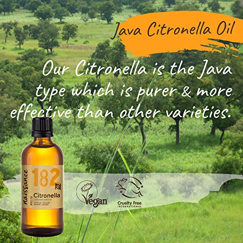 Naissance Aceite Esencial de Citronela n.º 182-100ml - 100% puro, vegano y no OGM