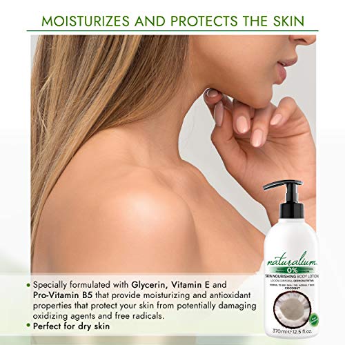 Naturalium Coco - Loción Corporal Dermonutritiva para Piel Normal y Seca, Sin Parabenos, Sin Colorantes, formato 370 m