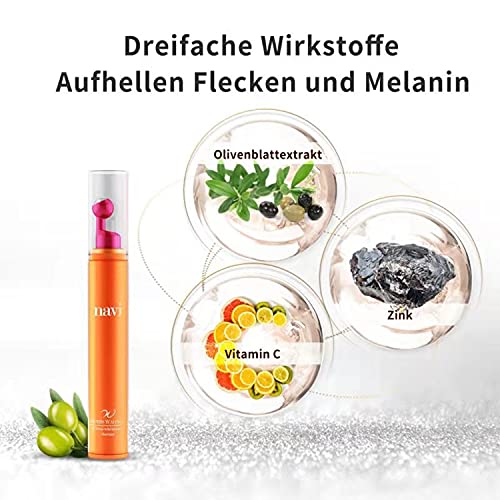 NAVI Ultra-Whitening/Serum Facial Alta Concentración Vitamina-C 30% / Suero Belleza Antimanchas & Hidratante, 15 ml