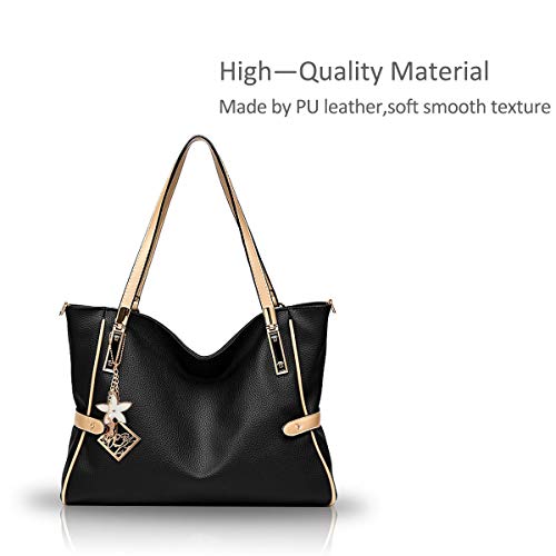 NICOLE&DORIS bolsa nueva marea femenina Guay bolsos de la manera atmosférica bolso Messenger(black)