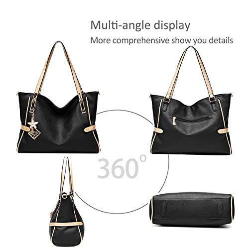 NICOLE&DORIS bolsa nueva marea femenina Guay bolsos de la manera atmosférica bolso Messenger(black)