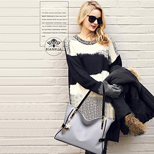 NICOLE&DORIS bolsa nueva marea femenina Guay bolsos de la manera atmosférica bolso Messenger(light Grey)