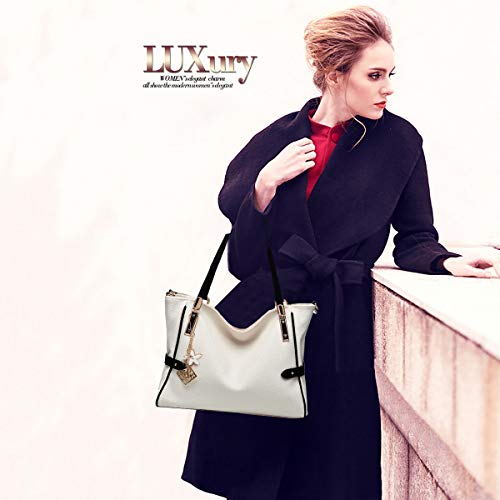 NICOLE&DORIS bolsa nueva marea femenina Guay bolsos de la manera atmosférica bolso Messenger(white)
