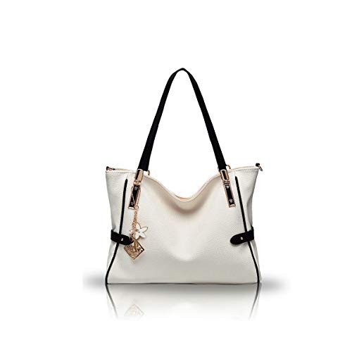 NICOLE&DORIS bolsa nueva marea femenina Guay bolsos de la manera atmosférica bolso Messenger(white)