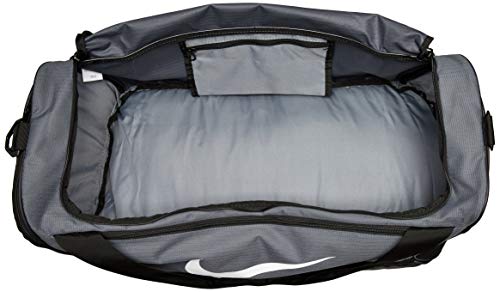 NIKE NK Brsla M Duff-9.0 (60L) Bolsa Lona de Deporte, Unisex Adulto, Flint Grey/Black/White, MISC