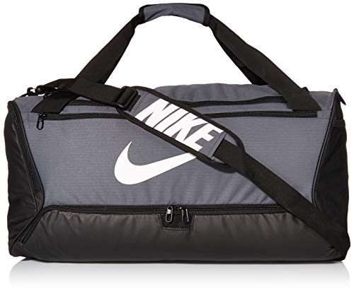 NIKE NK Brsla M Duff-9.0 (60L) Bolsa Lona de Deporte, Unisex Adulto, Flint Grey/Black/White, MISC