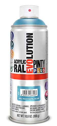 NOVASOL Azul Pintura Spray Acrílica Brillo PINTYPLUS Evolution 520cc Pastel Blue Ral 5024, Único, 1 Unidad (Paquete de 1)