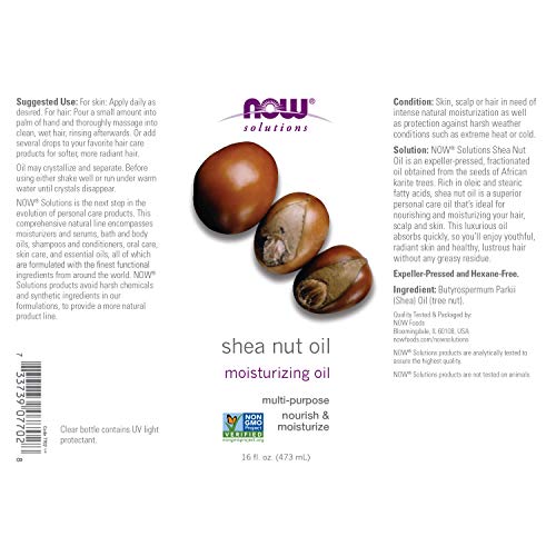 Now Foods Shea aceite de nuez, líquido - 473 ml. 480 g