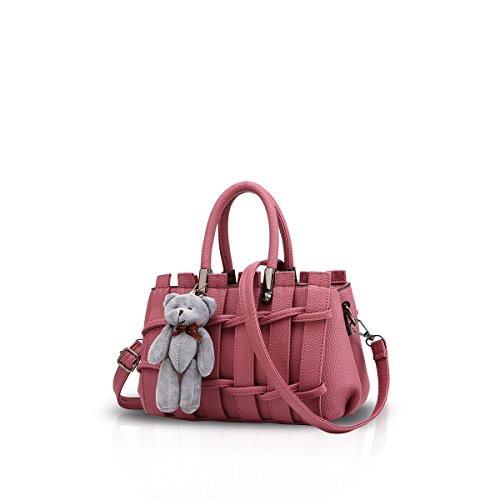 Nueva Muchacha/del Monedero del Hombro Femenino de la Manera Dulce del Mensajero del Bolso de Crossbody de Asas de Rosa Oscuro Nicole & Doris
